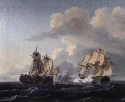 Thomas Birch The United States and the Macedonian oil painting